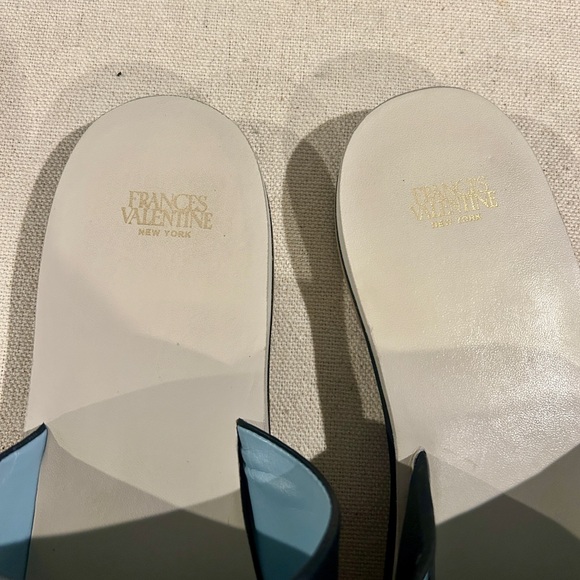 France’s Valentine Black leather cloud slide sandals size 9.5 B - Picture 11 of 16